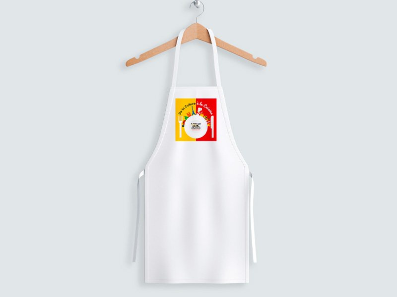 Tablier blanc atelier cuisine