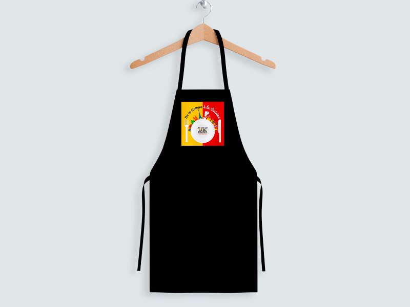 Tablier blanc atelier cuisine