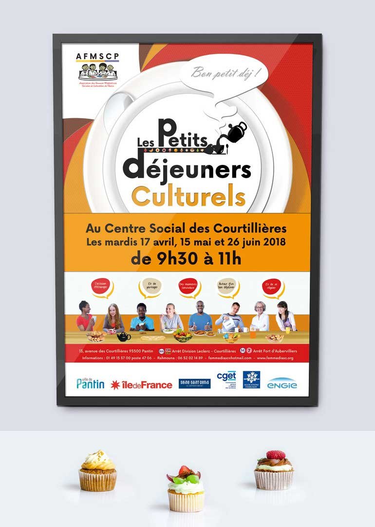 Affiche petit déjeuners culturels