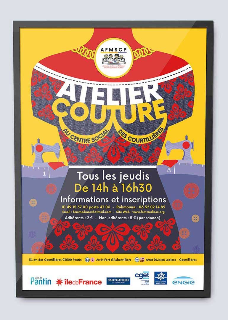 Affiche atelier couture