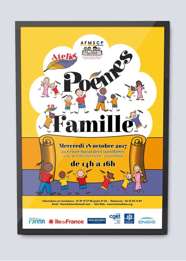 Affiche Atelier poème en famille